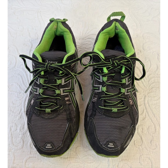 ASICS Gel Venture 5 Women's Trail Running‎ Shoes Black Neon Green Size 8 - Picture 3 of 11